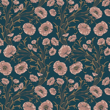 Tapet Treasured Poppy Flow 2272