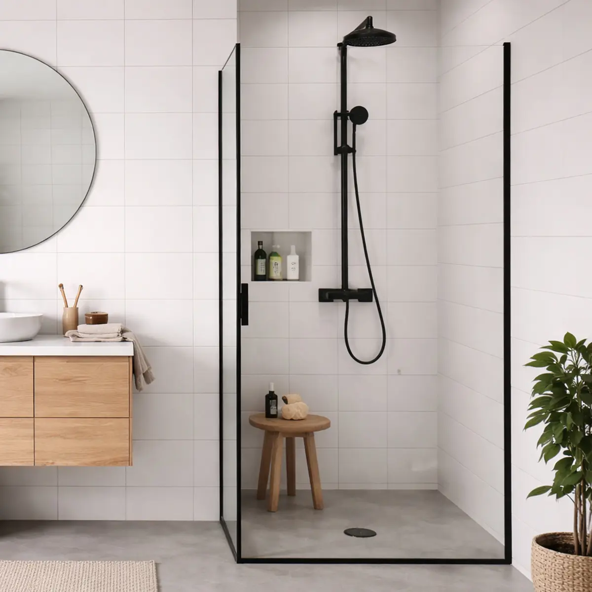 Vit matt kakel 20x40 cm